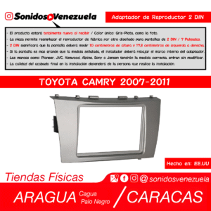 Adaptador 2 DIN Para Toyota Camry 2007-2011