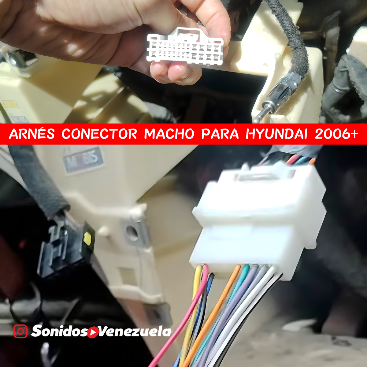 Arnés Conector Macho Para Hyundai 2006+