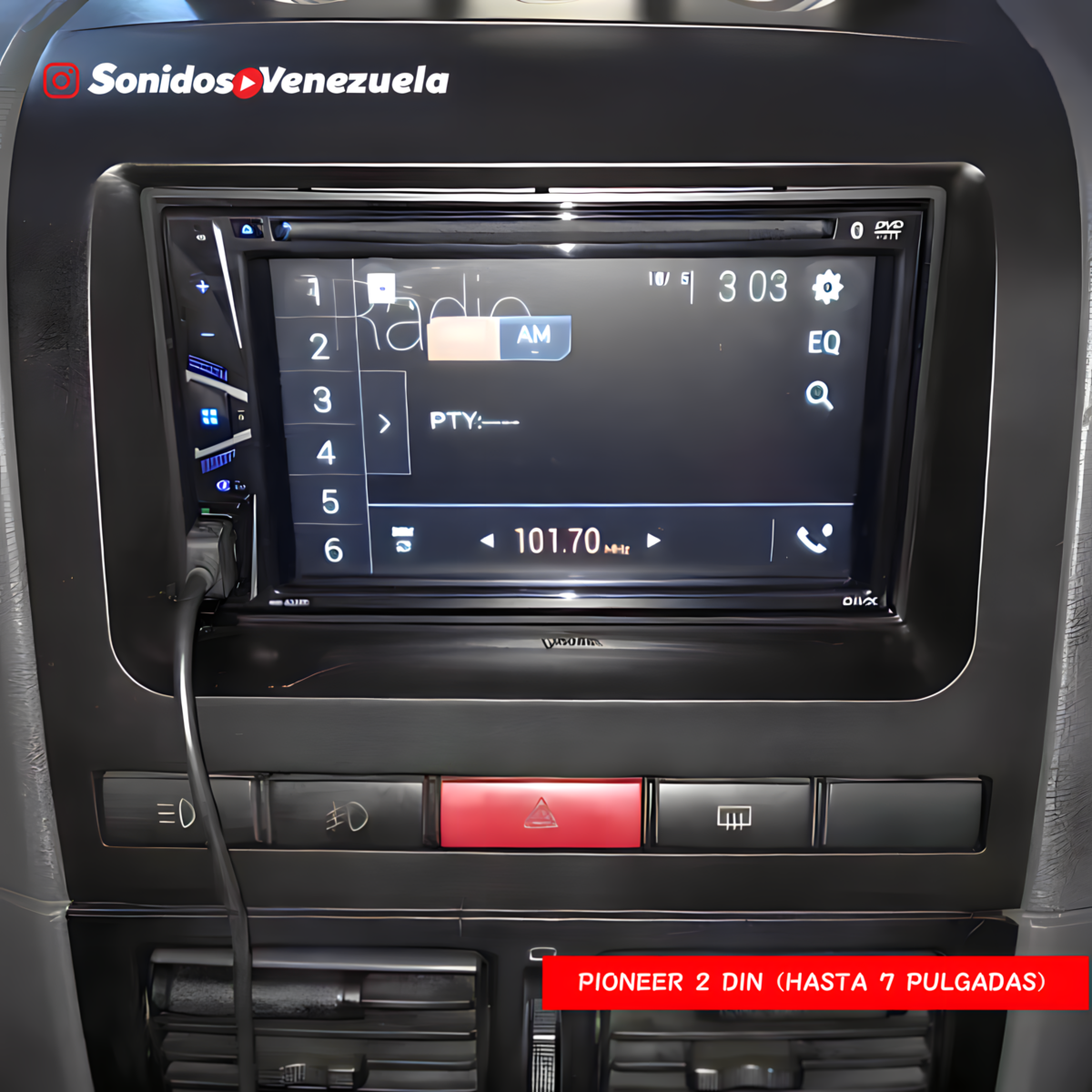 FIAT PALIO CON PANTALLA PIONEER 2 DIN (HASTA 7 PULGADAS)