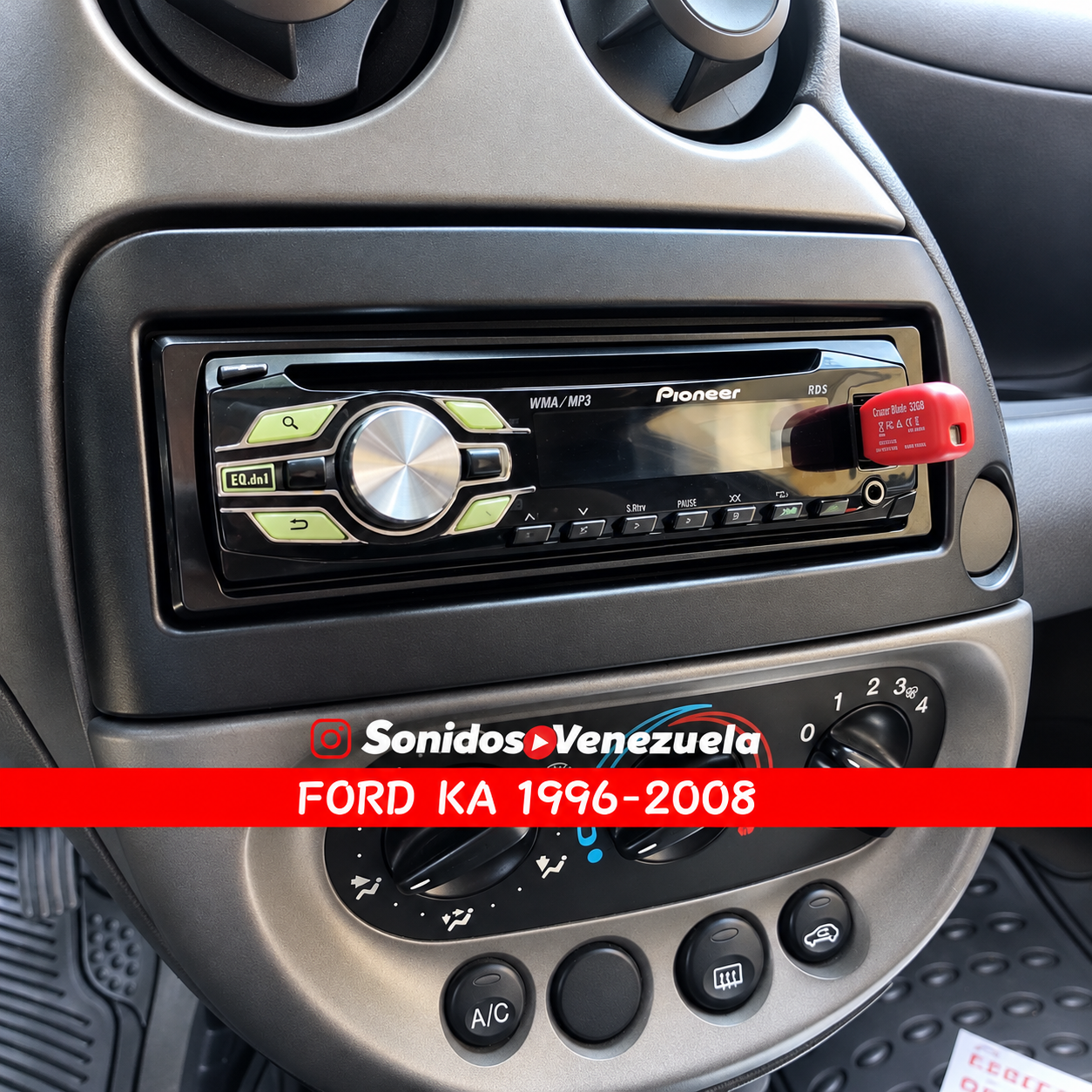 Adaptador de Reproductor 1 DIN Para Ford KA 1996-2008 - Image 2
