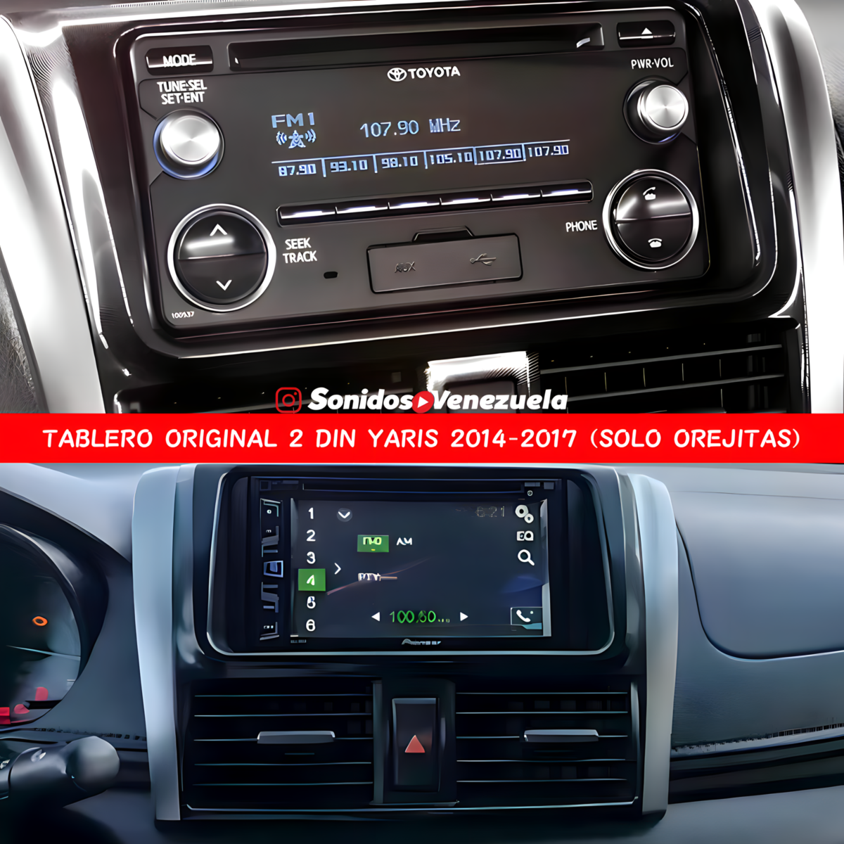 Yaris 2014-2017 XP150 (Tablero versiĂłn Orejitas)