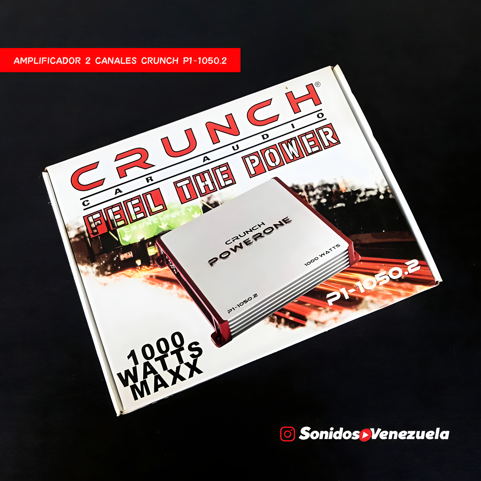 Amplificador 2 Canales Crunch P1-1050.2