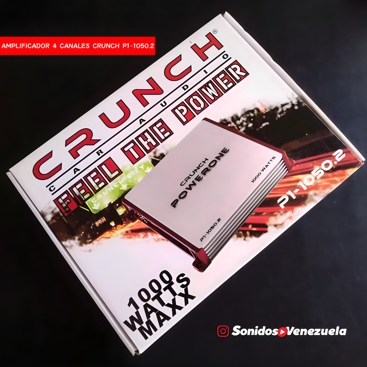 Amplificador 2 Canales Crunch P1-1050.2