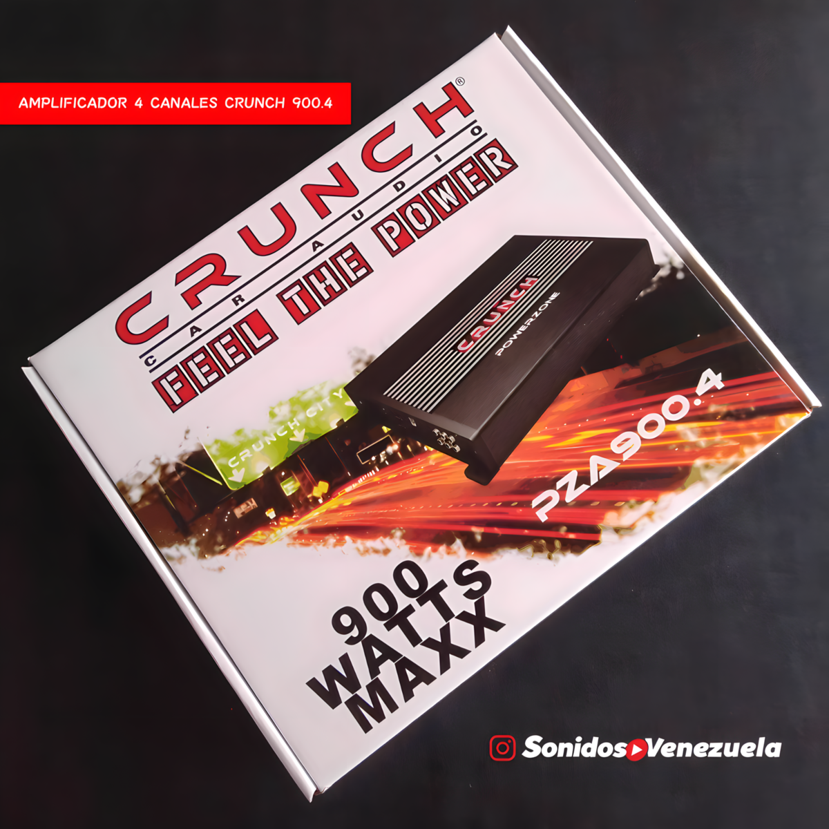 Amplificador 4 Canales Crunch 900.4
