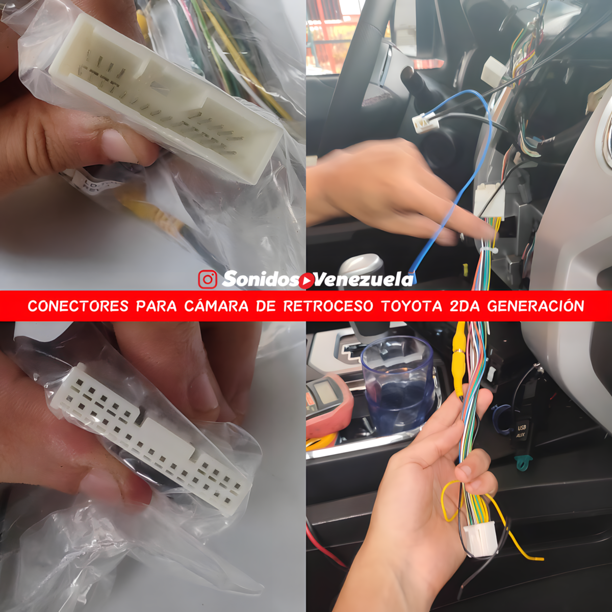 ARNESES CONECTORES PARA CÁMARA DE RETROCESO TOYOTA 2DA GENERACIÓN-2