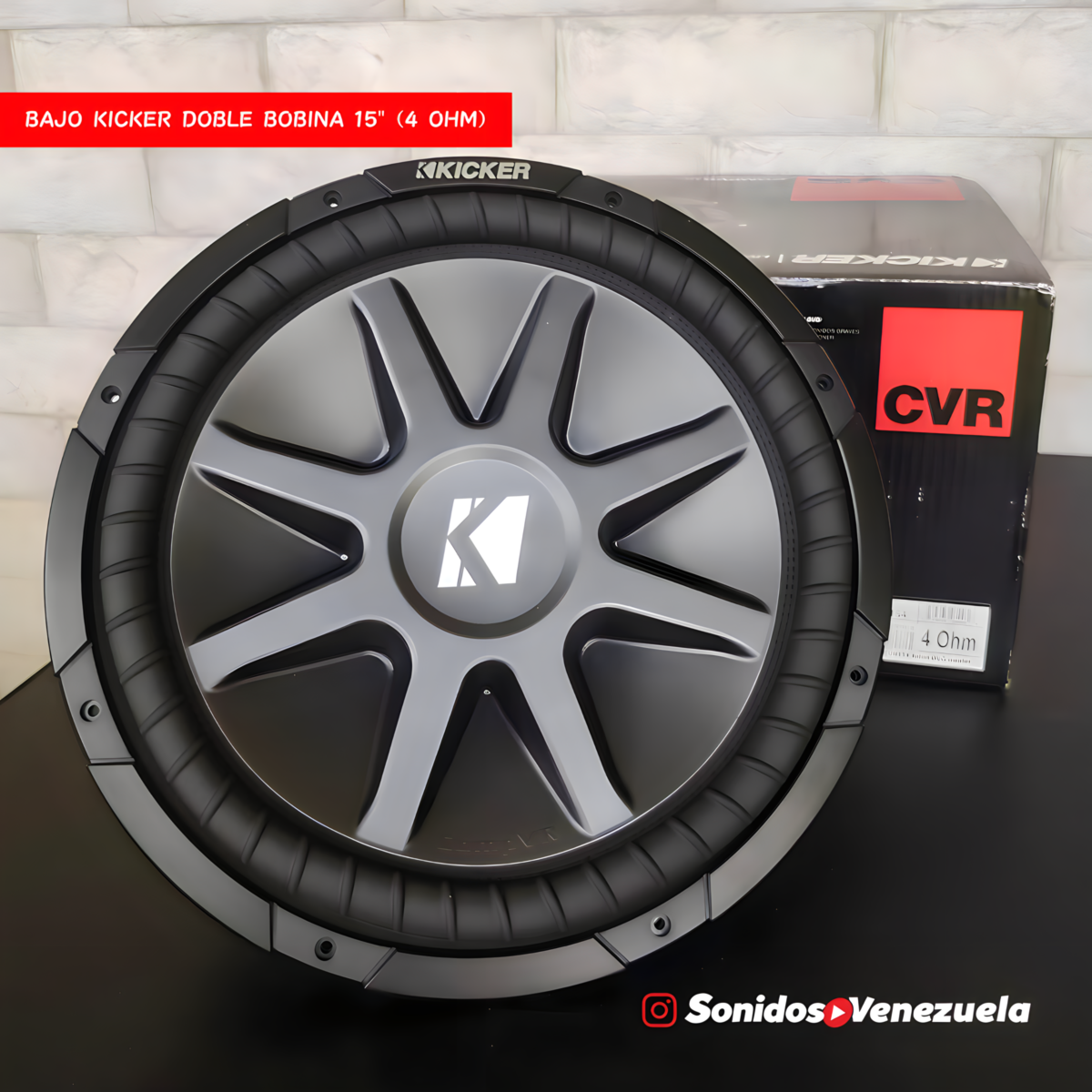Bajo Doble Bobina Kicker COMPVR 15" de 500 RMS / 4 OHM