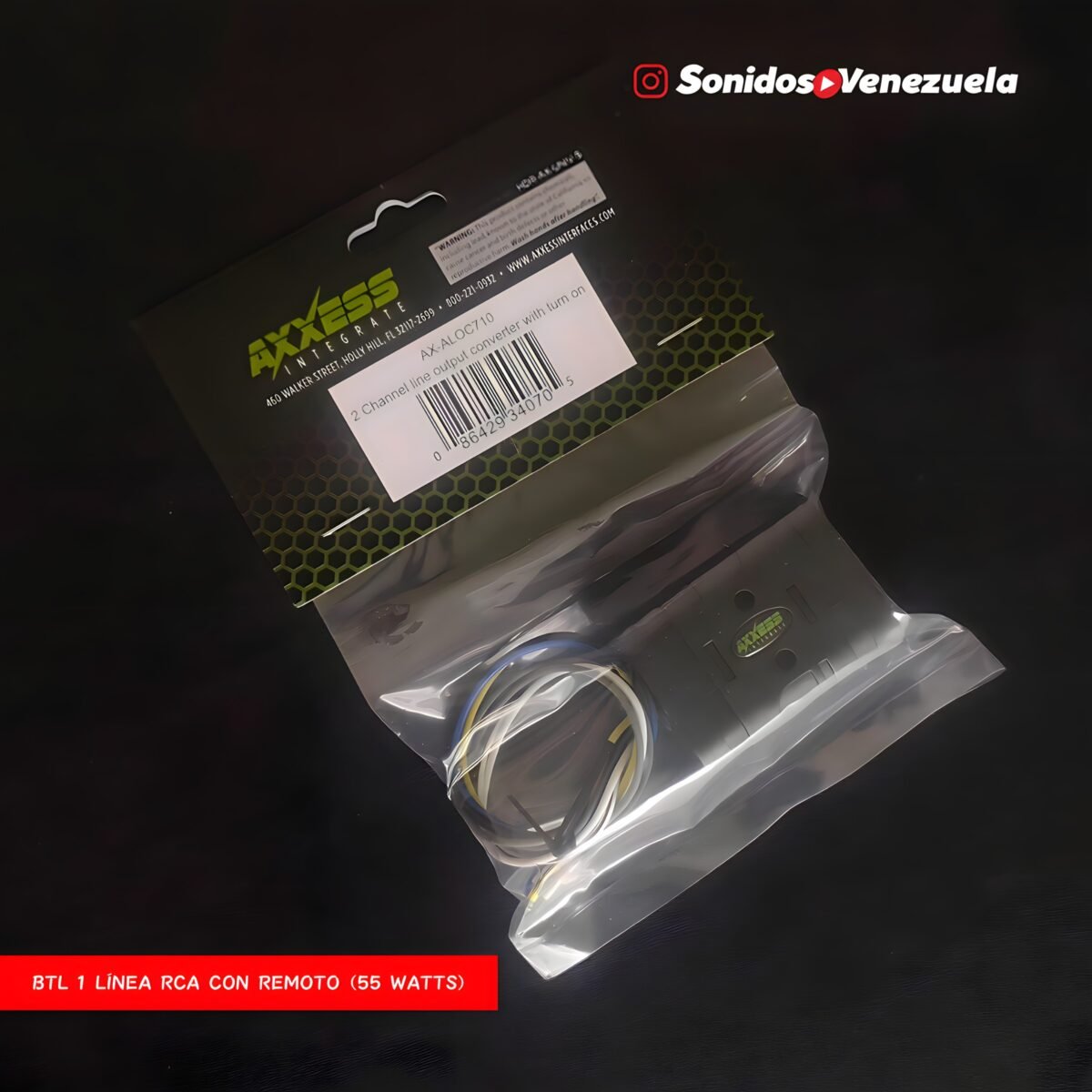 BTL Axxess Convertidor de Salida de Audio A RCA (1 Línea) Para  55 Watts