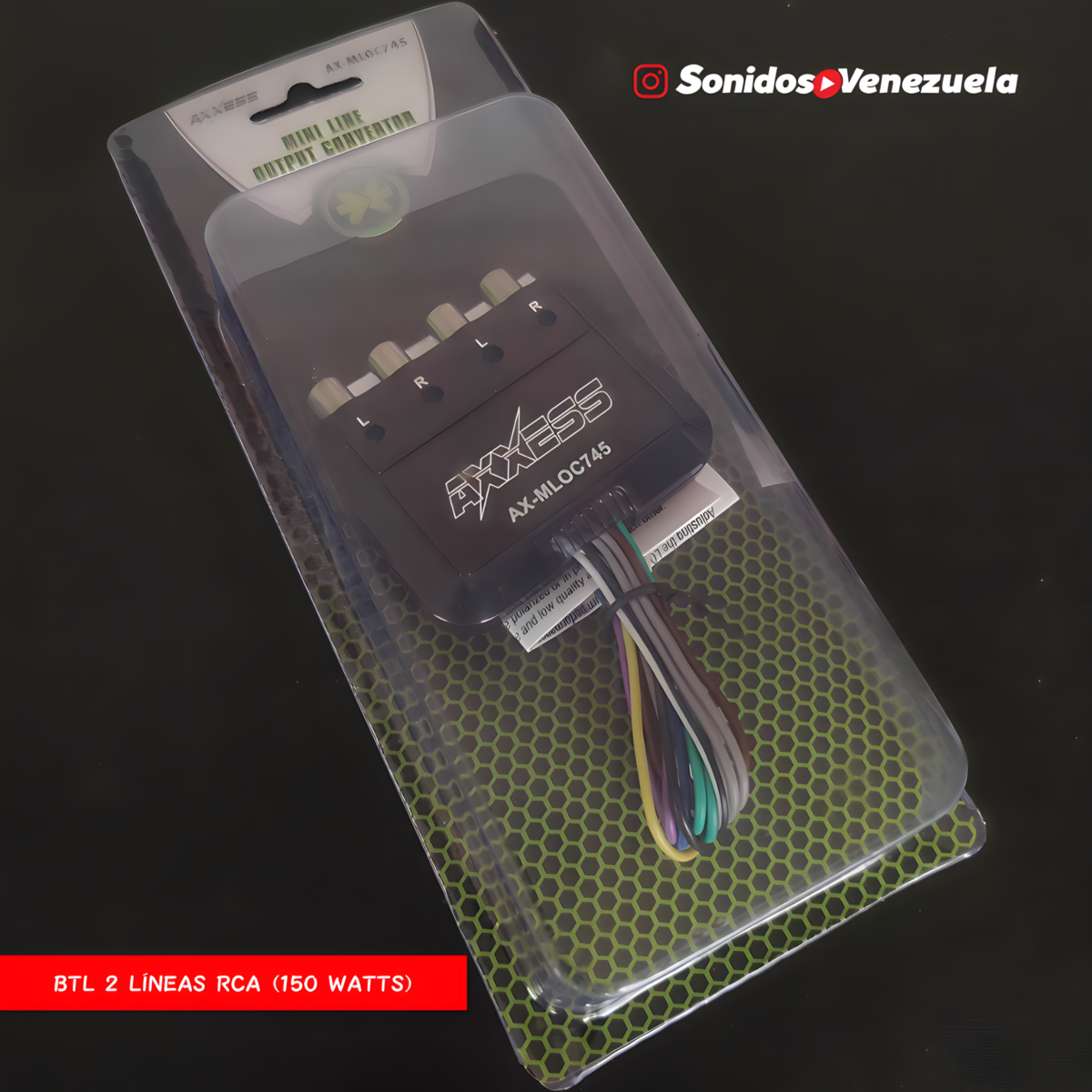 BTL Axxess Convertidor de Salida de Audio A RCA (2 Líneas) Para 150 Watts