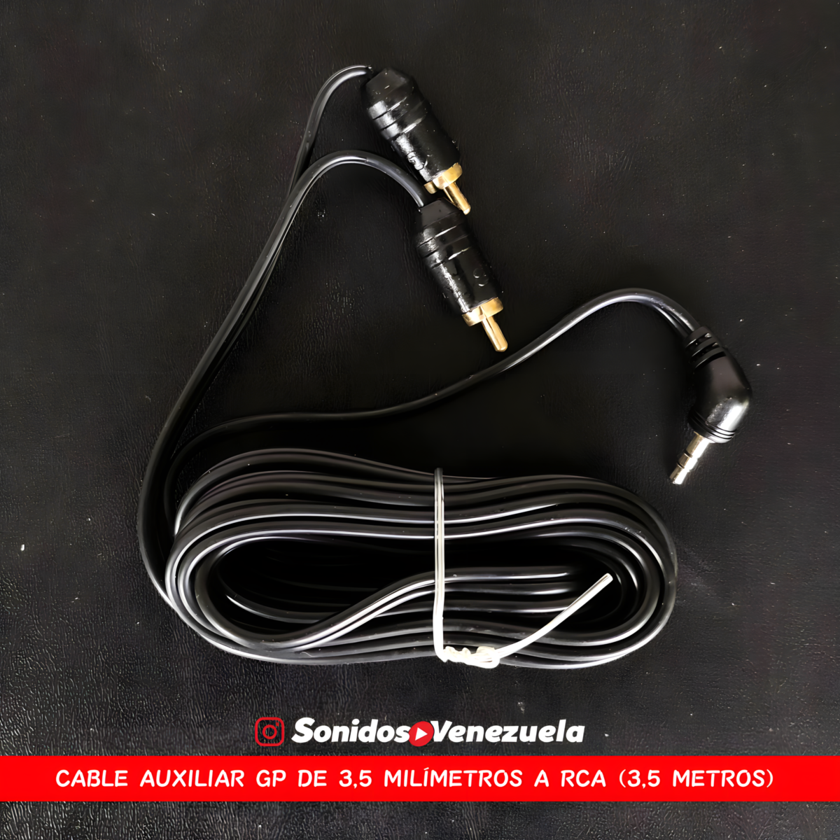 Cable Auxiliar GP de 3,5 MilĂmetros a RCA