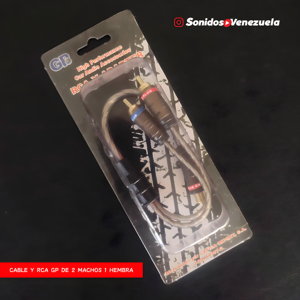 Cable Y RCA GP de 2 Machos y 1 Hembra