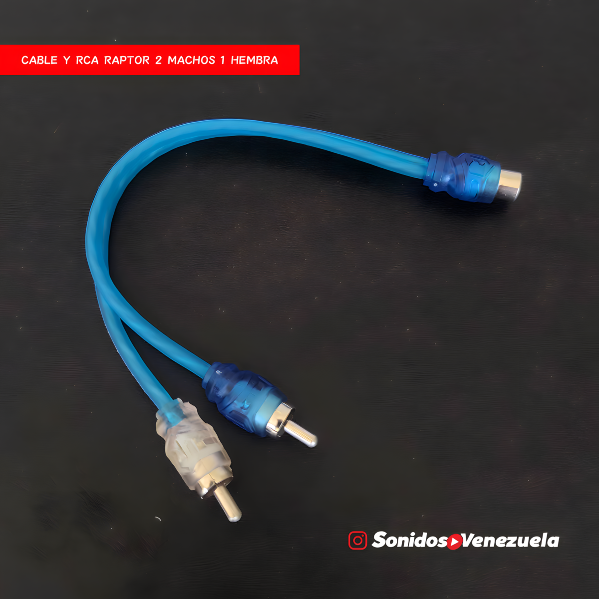 Cable Y RCA Raptor 2 Macho y 1 Hembra