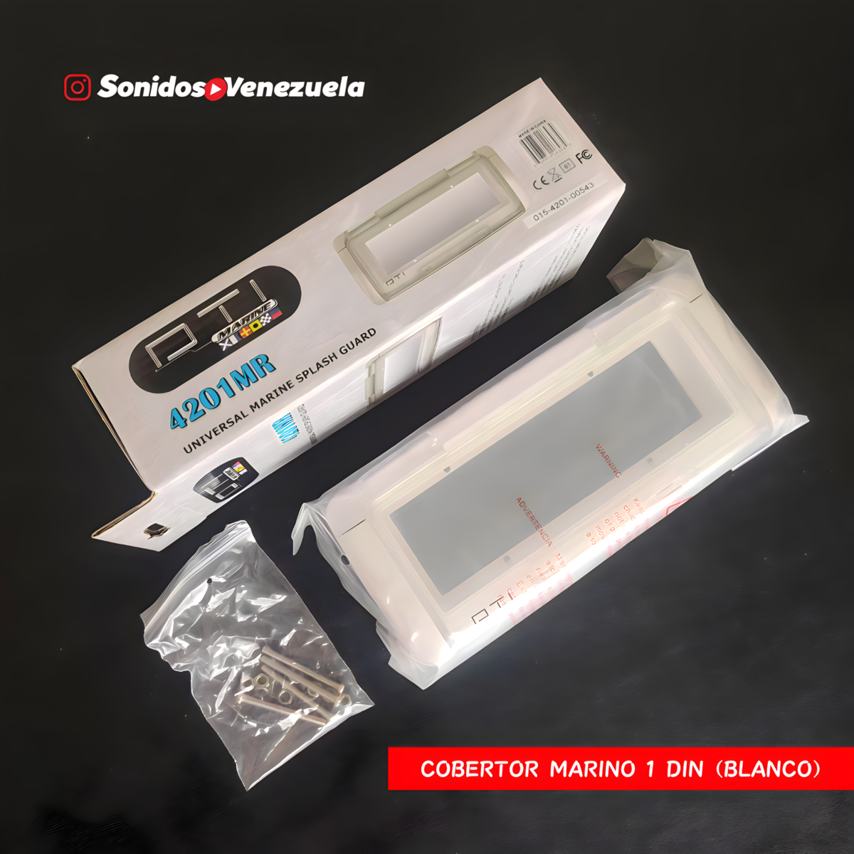 COBERTOR MARINO DTI (1 DIN) BLANCO