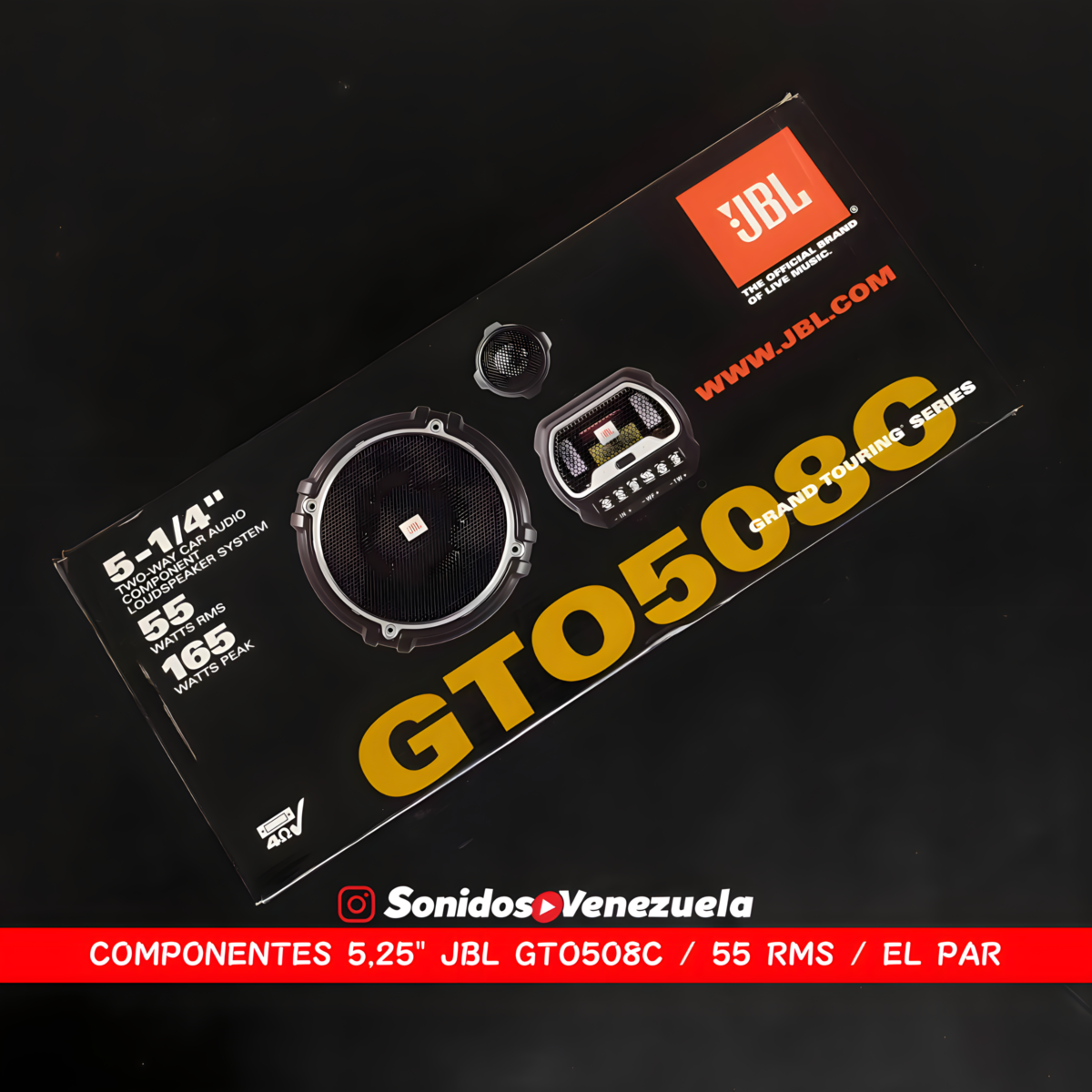 Componentes 5-1/4″ JBL GTO508C de 165 Watts / 55 RMS