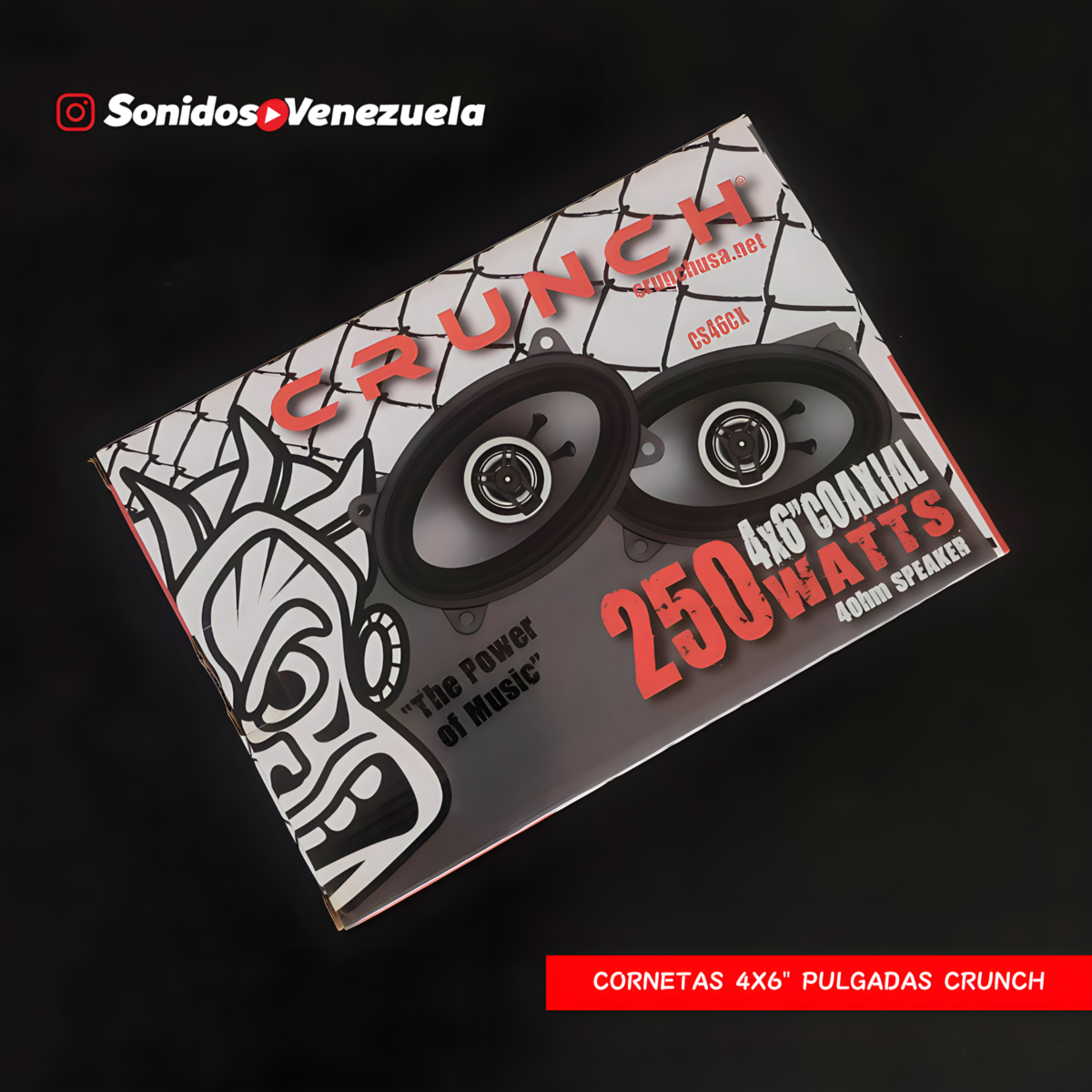 Cornetas 4X6 Pulgadas Crunch CS46CX (El Par)