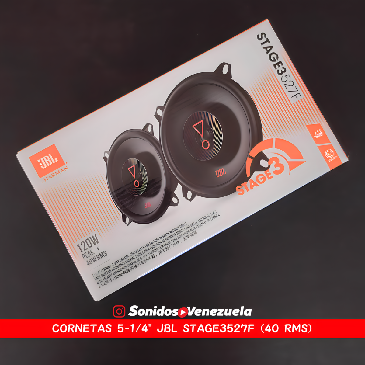 Cornetas 5-1/4" JBL STAGE3527F de 40 RMS