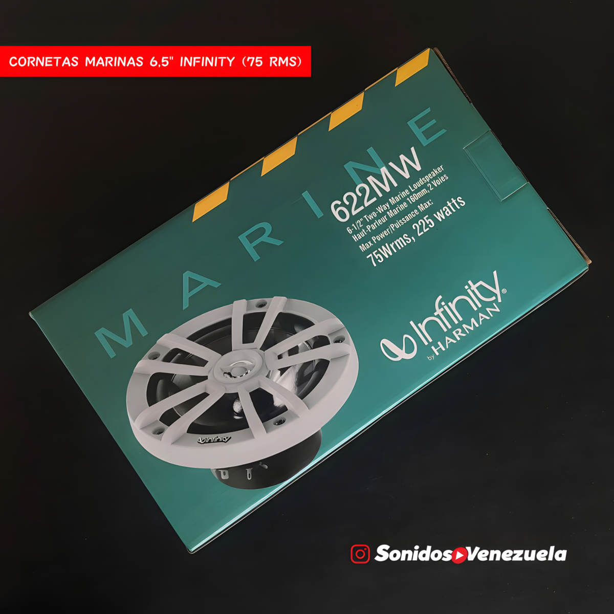 Cornetas Marinas 6-1/2″ Infinity 622MW / 75 RMS / 4 OHM