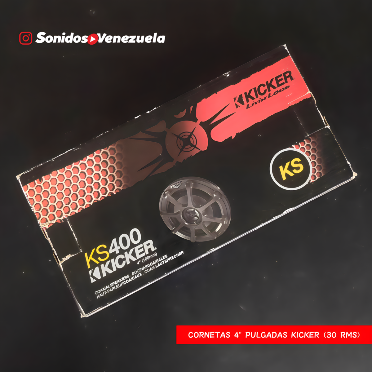 Cornetas 4âł Pulgadas Kicker KS400 de 60 Watts y 30 RMS (El Par)