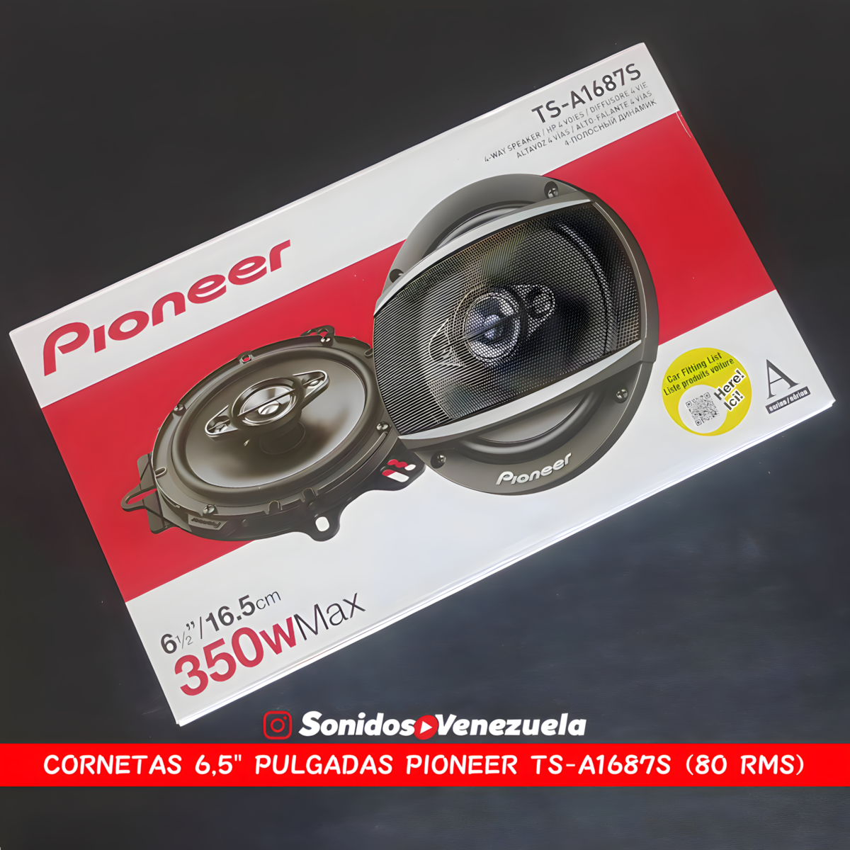 Cornetas 6,5″ Pioneer TS-A1687S de 80 RMS / 4 OHM