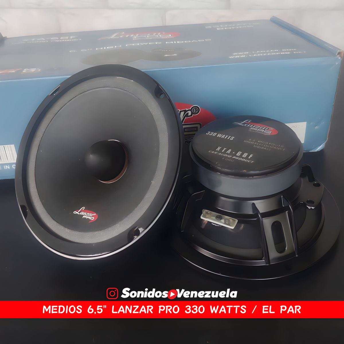 MEDIOS LANZAR 6,5 PULGADAS DE 330 WATTS, 8 OHM, EL PAR