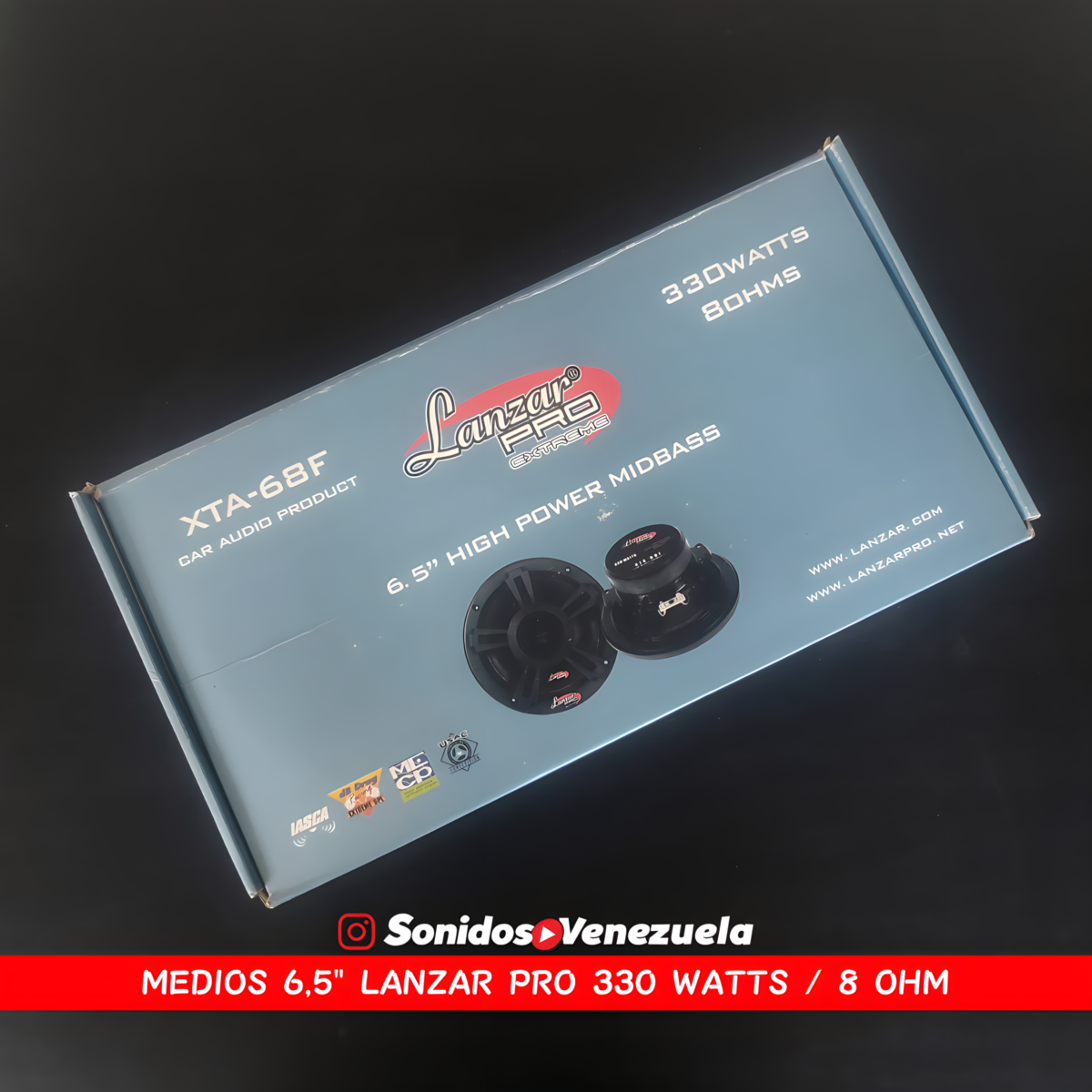 Medios 6,5" Lanzar Pro XTA-68F de 330 Watts (8 OHM)