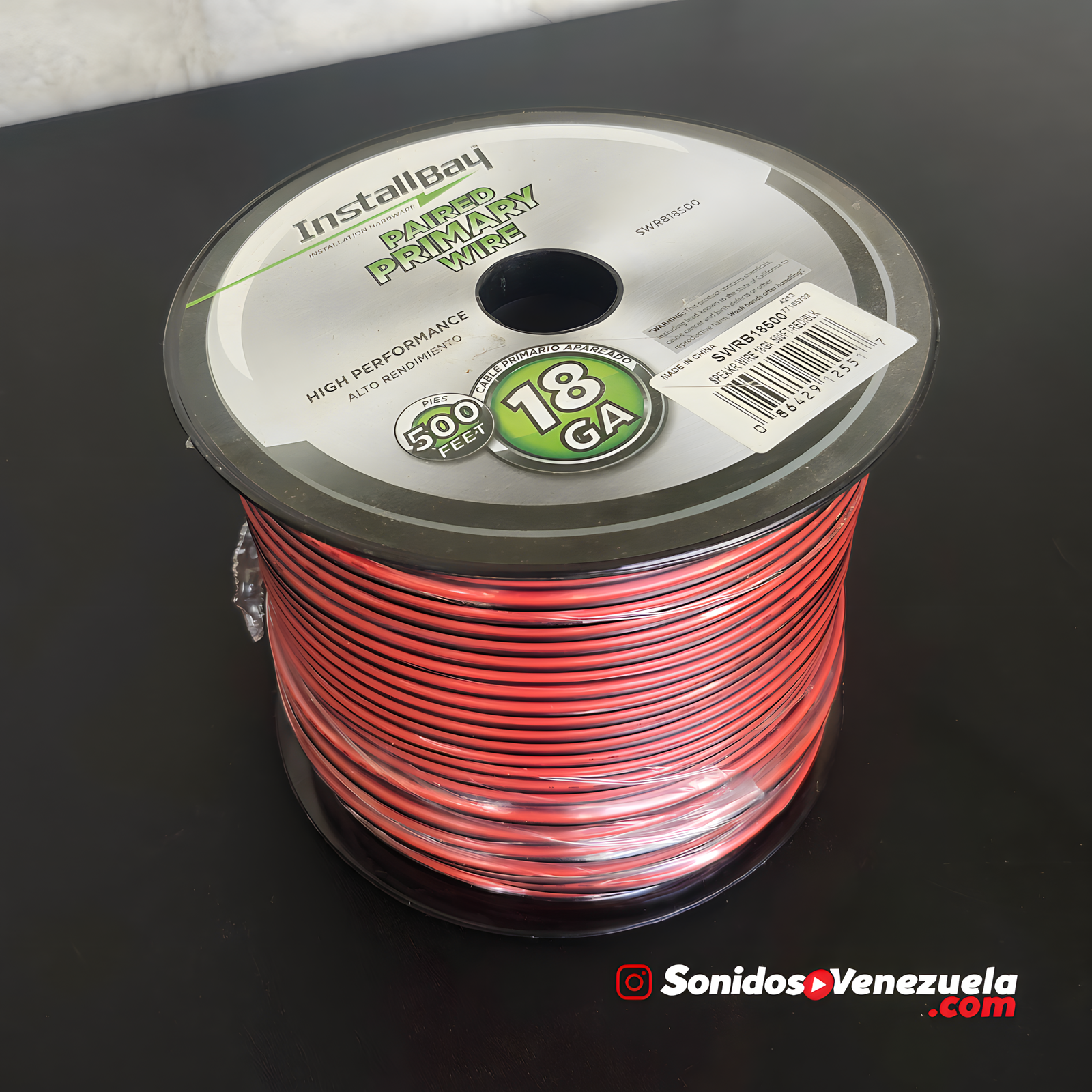 Rollo de Cable 18 de 152 Metros (Rojo con Negro) - Image 3