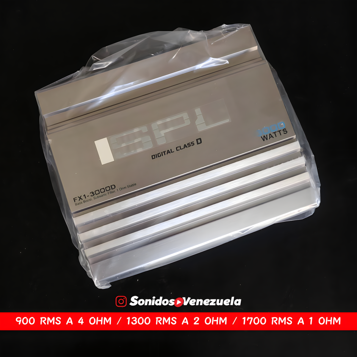 VATIAJE DE AMPLIFICADOR SPL FX1-3000D (MONO-BLOCK)
