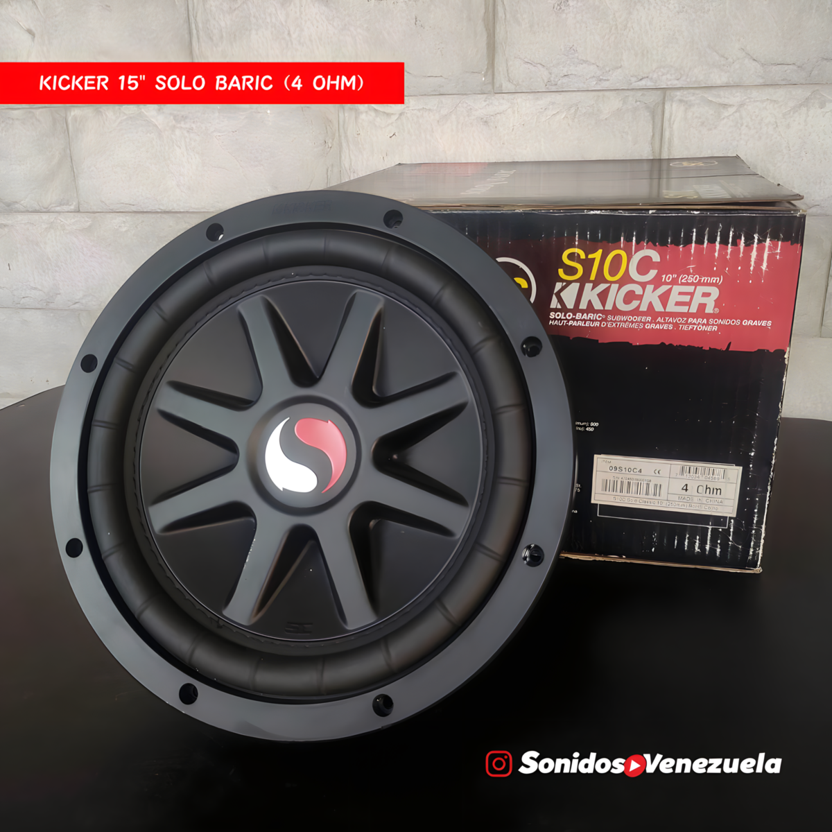 Bajo Doble Bobina Kicker Solo Baric 10″ de 450 RMS / 4 OHM