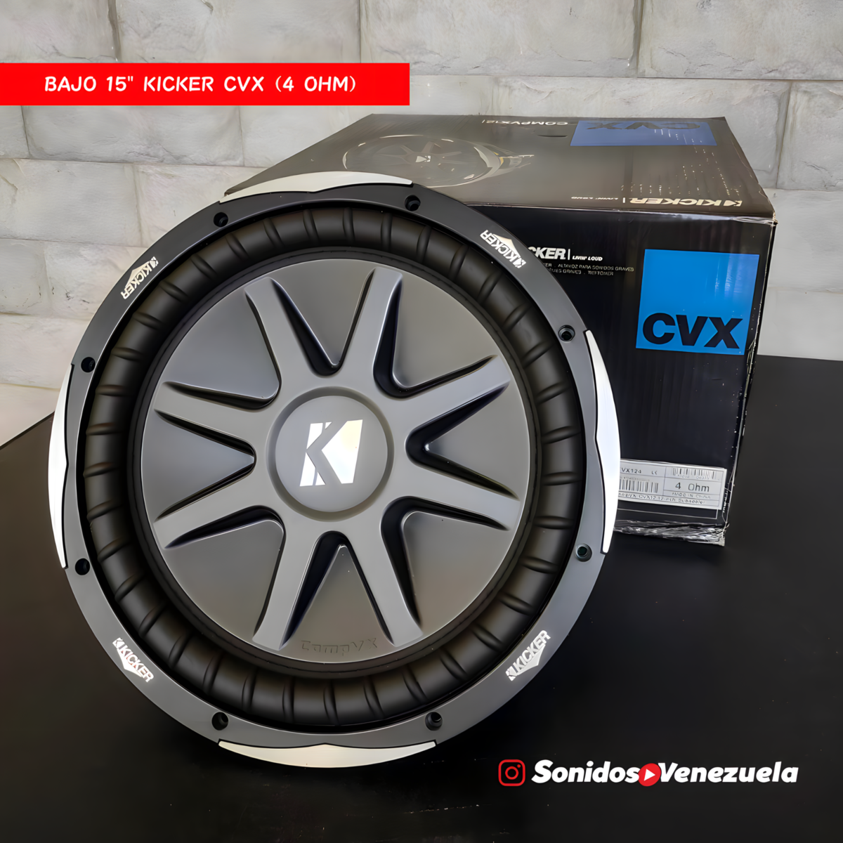 Bajo Doble Bobina Kicker CVX 12″ de 750 RMS / 4 OHM
