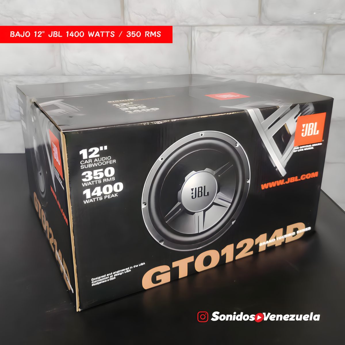 Bajo Bobina Sencilla 12" JBL GTO1214D de 350 RMS / 4 OHM