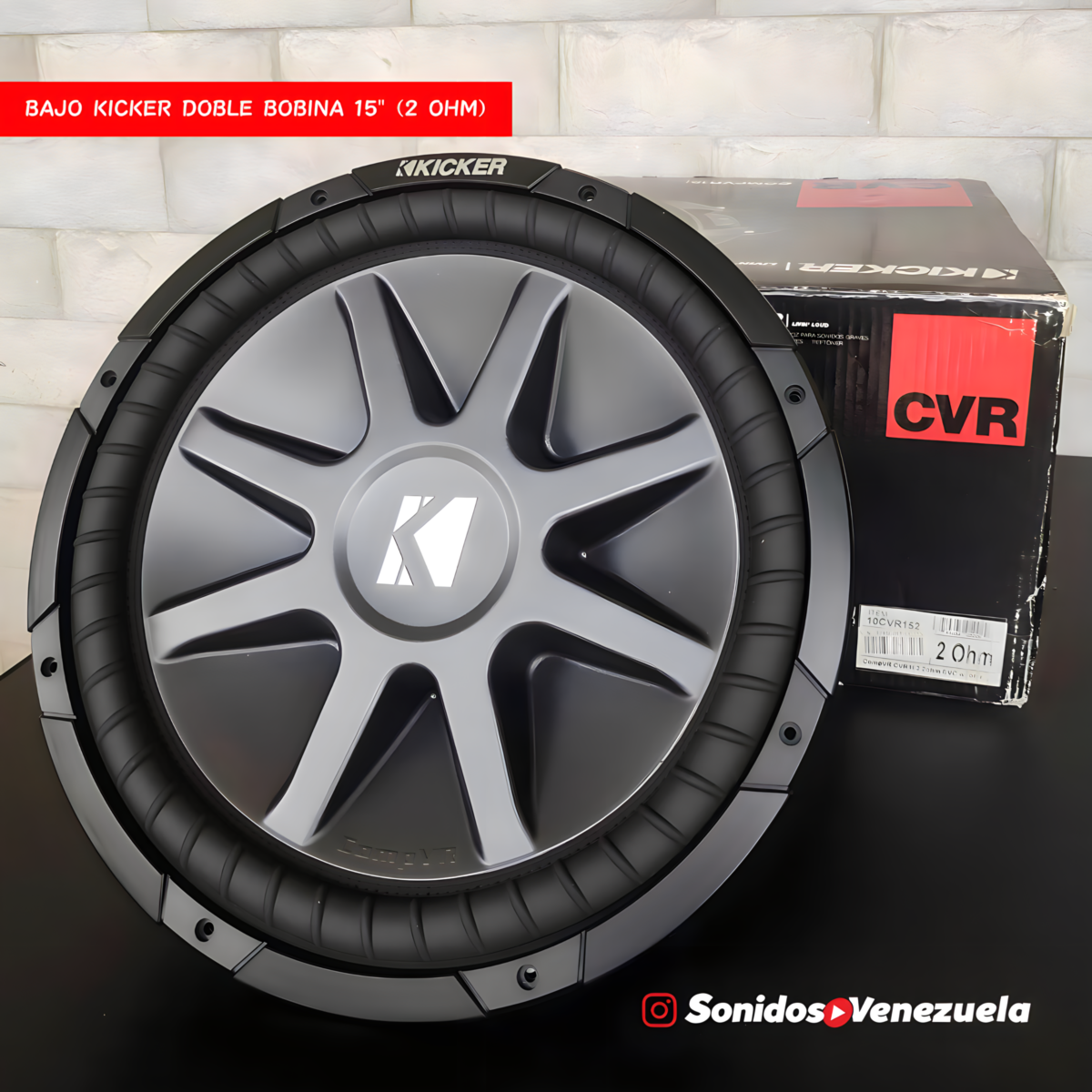 Bajo Doble Bobina Kicker COMPVR 15" de 500 RMS / 2 OHM