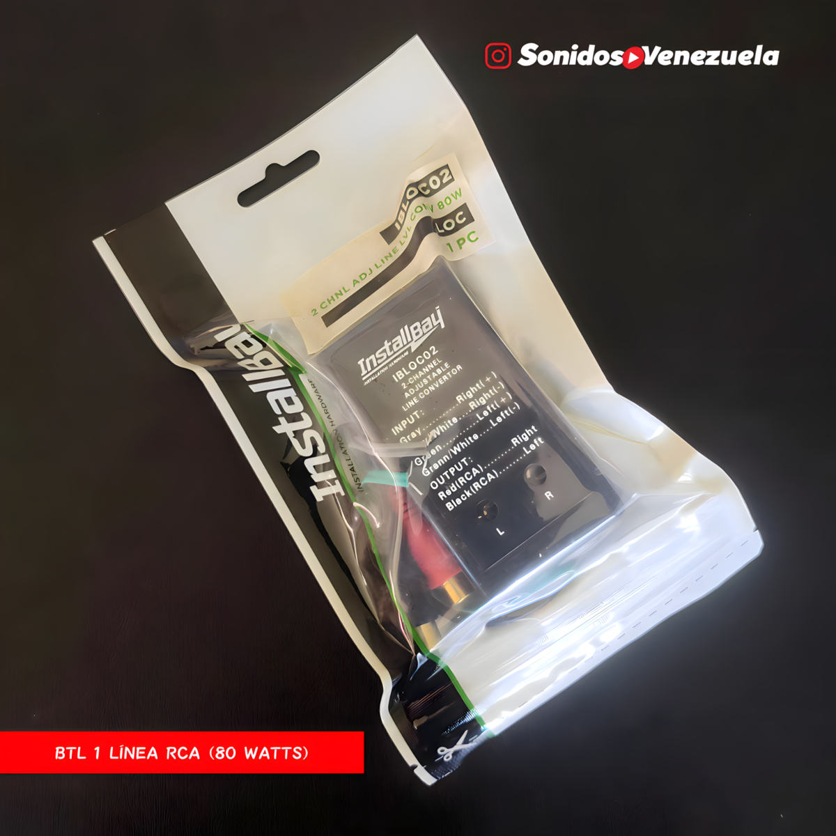 BTL InstallBay IBLOC02 Convertidor de Salida de Audio A Rca / Para 80 Watts