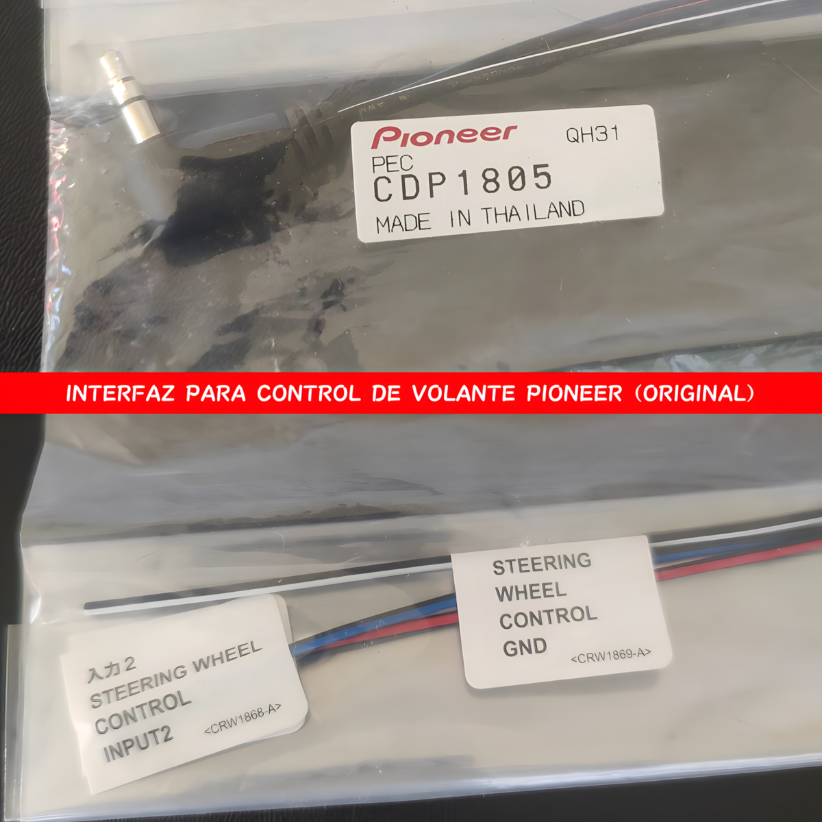 CABLE 3,5 MILIÌMETROS PIONEER CDP1805 PARA CONTROL DE VOLANTE