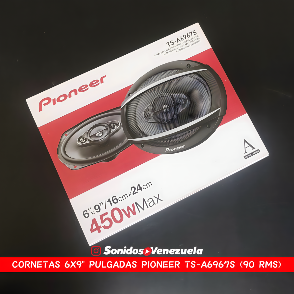 Cornetas 6X9″ Pioneer TS-A6967S de 90 RMS / 4 OHM