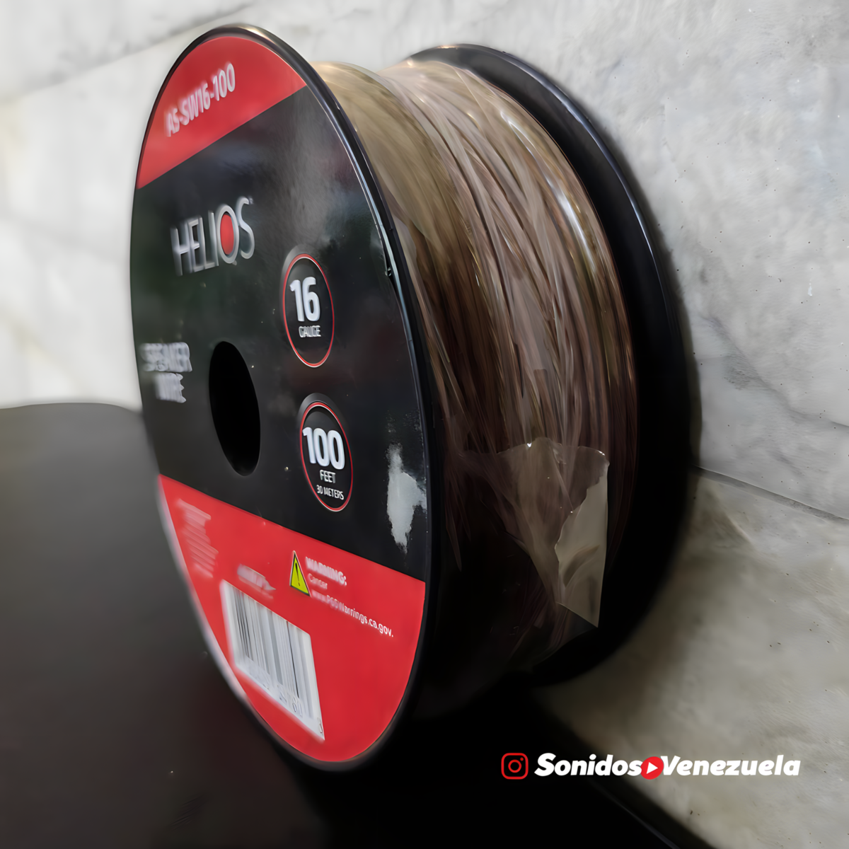 ROLLO DE CABLE 16 HELIOS DE 30 METROS (TRANSPARENTE)