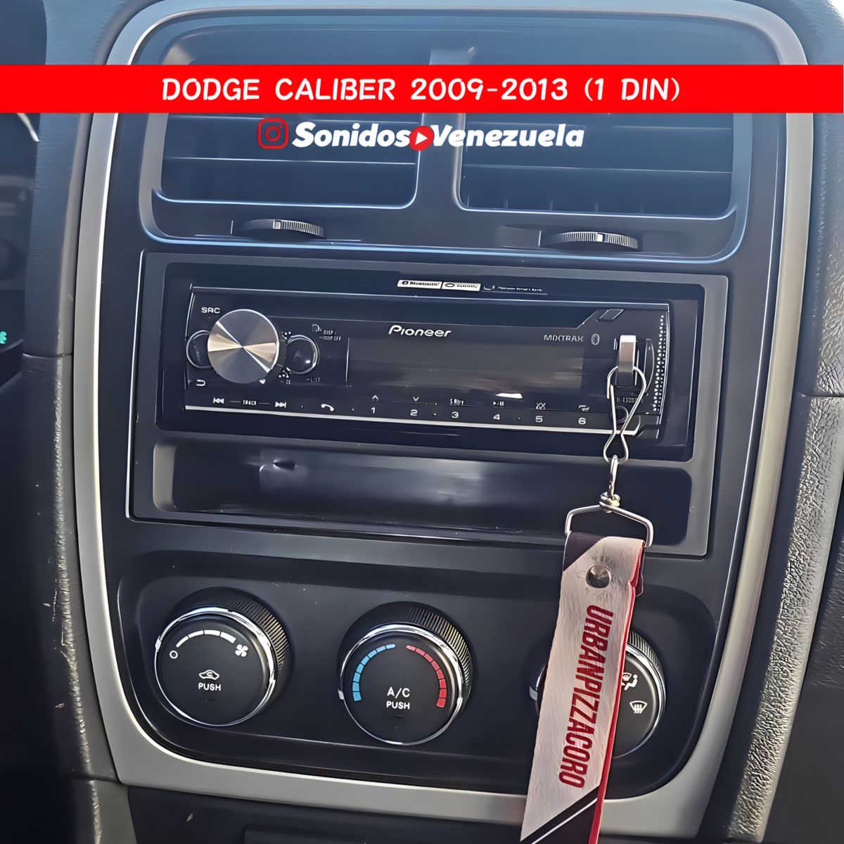 DODGE CALIBER 2009-2013 CON REPRODUCTOR PIONEER 1 DIN