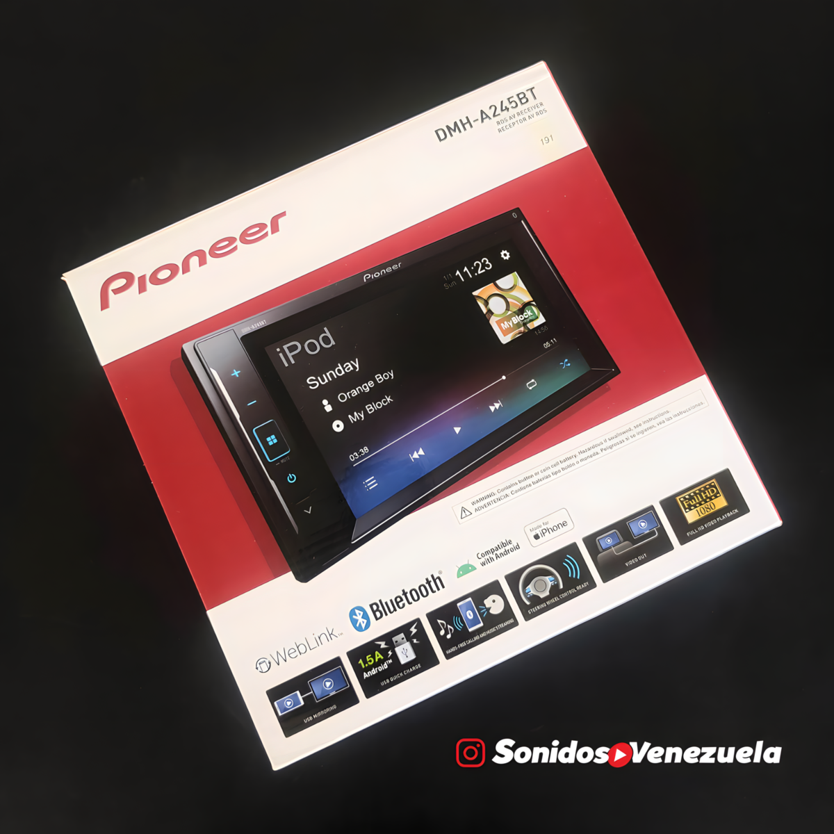 Pantalla Pioneer DMH-A245BT (Gama Media Alta)