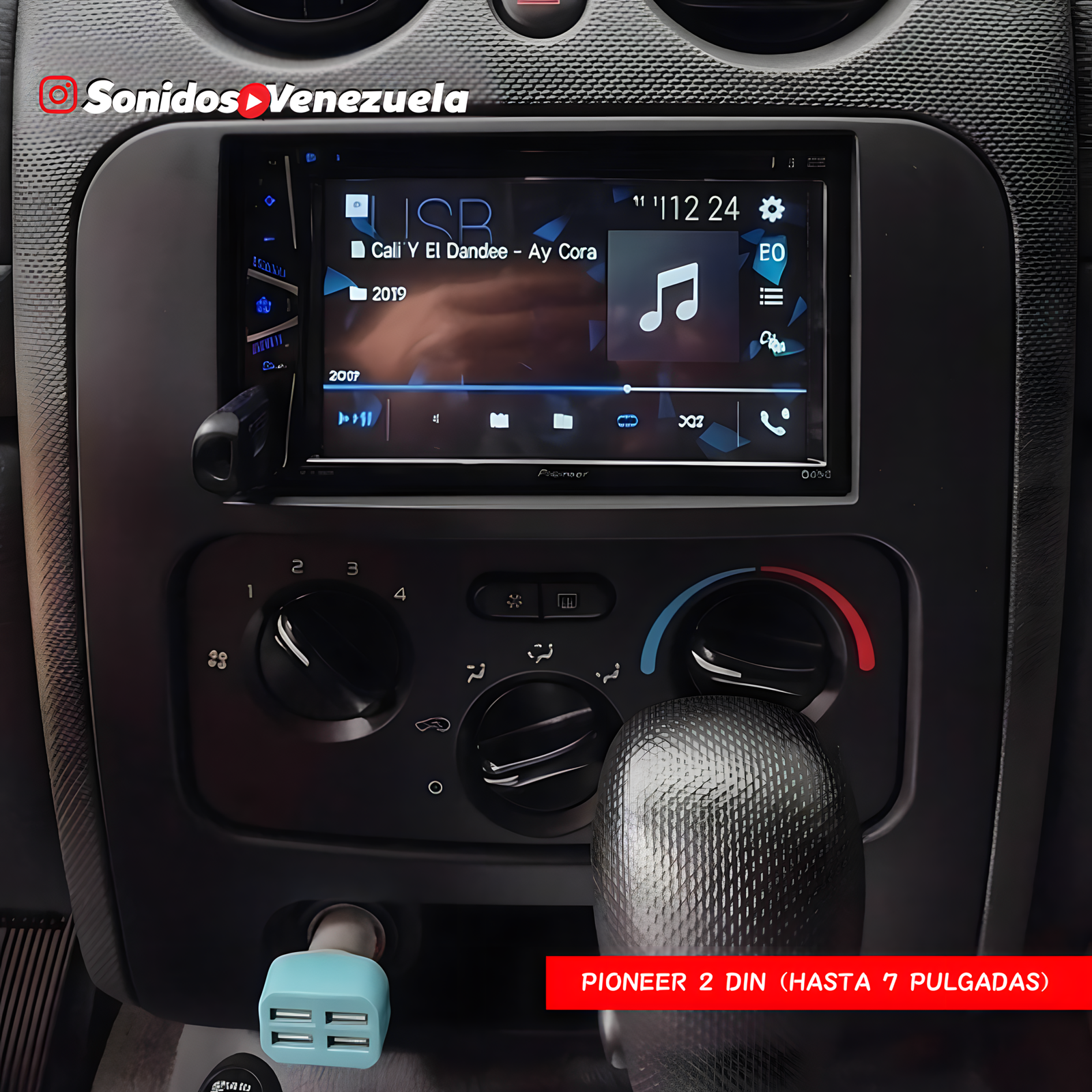 Jeep Cherokee KJ Liberty 2002-2007 con pantalla Pioneer 2 DIN