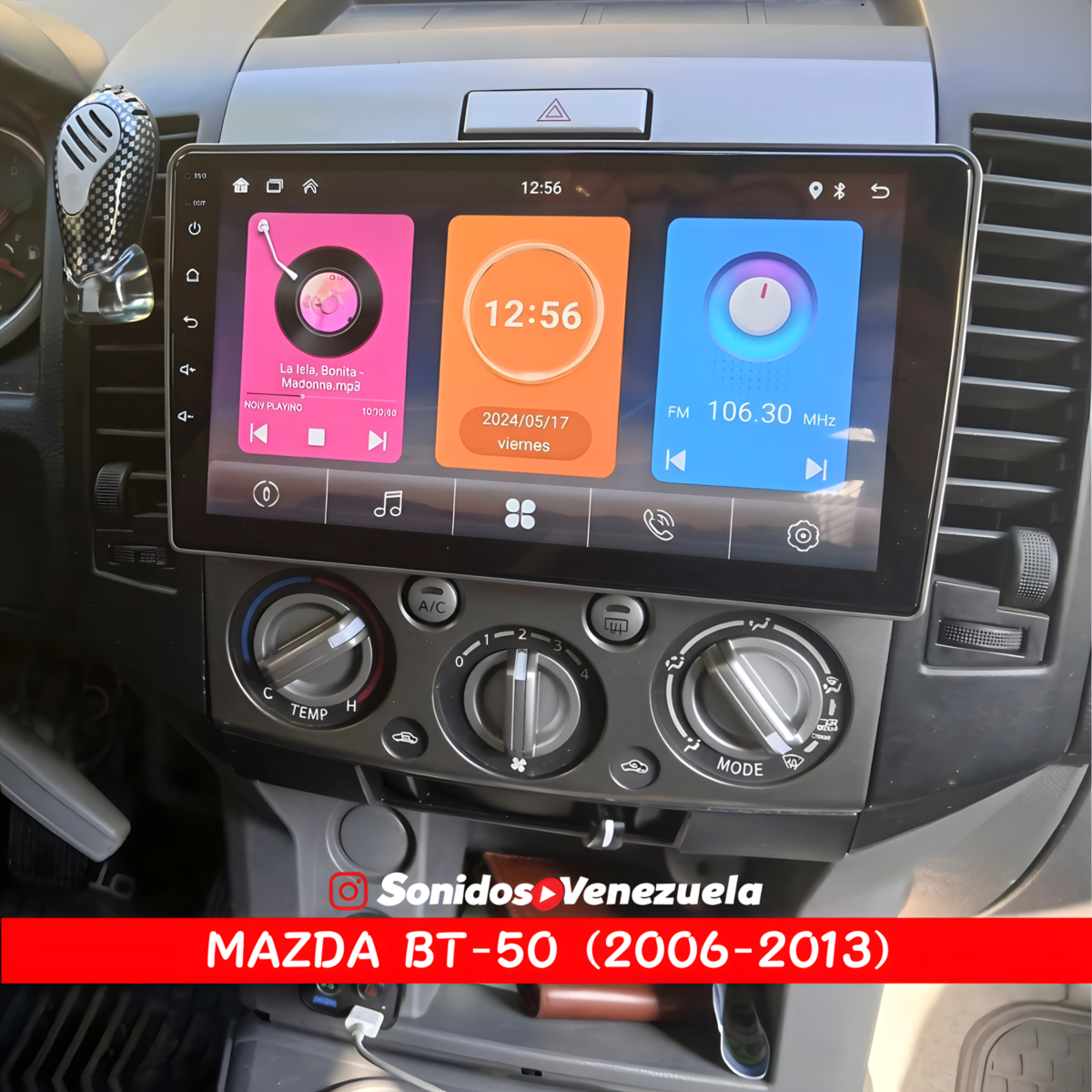 MAZDA BT50 DEL 2006 AL 2013 CON PANTALLA 9 PULGADAS
