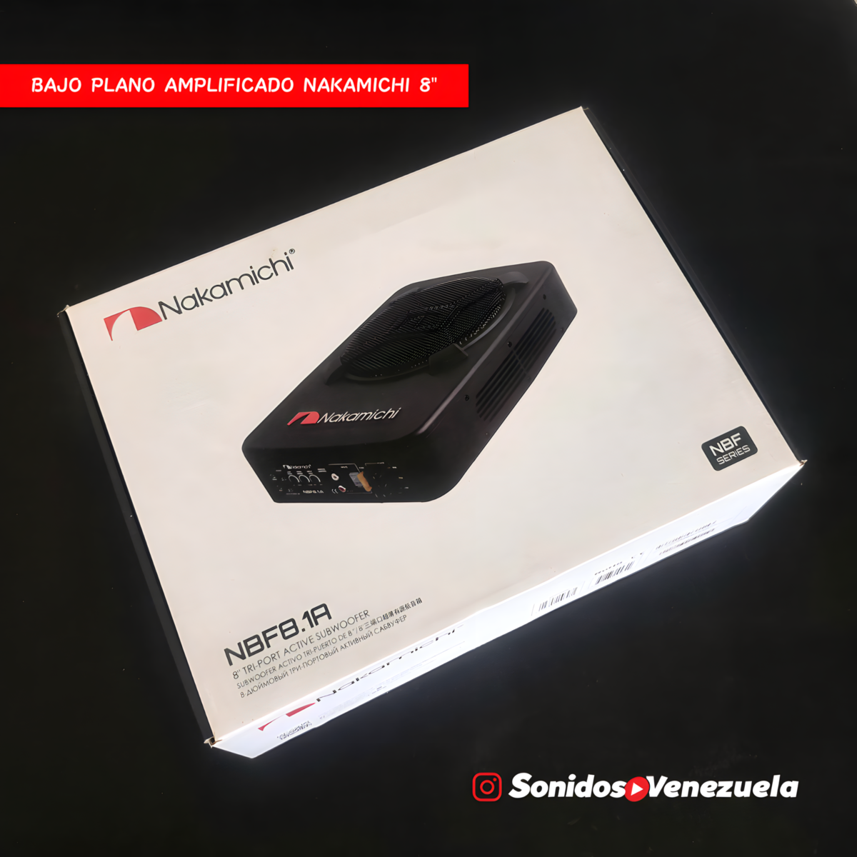 Bajo Plano Amplificado 8" Nakamichi NBN8.A1
