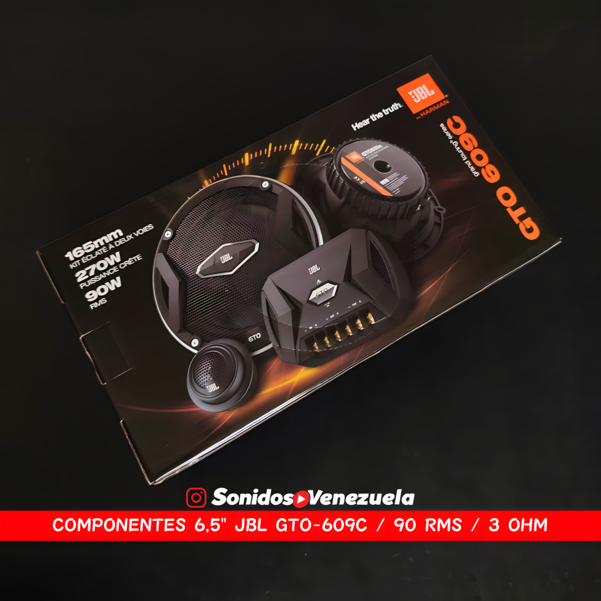 Componentes 6,5″ JBL GTO609C de 270 Watts y 90 RMS a 3 OHM