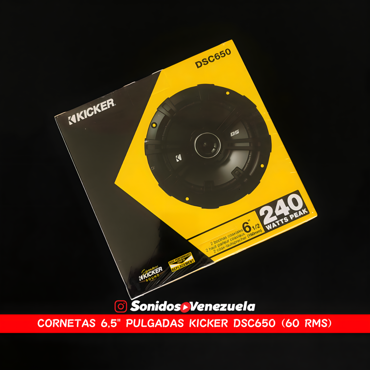 Cornetas 6,5″ Kicker DSC650 de 60 RMS / 4 OHM