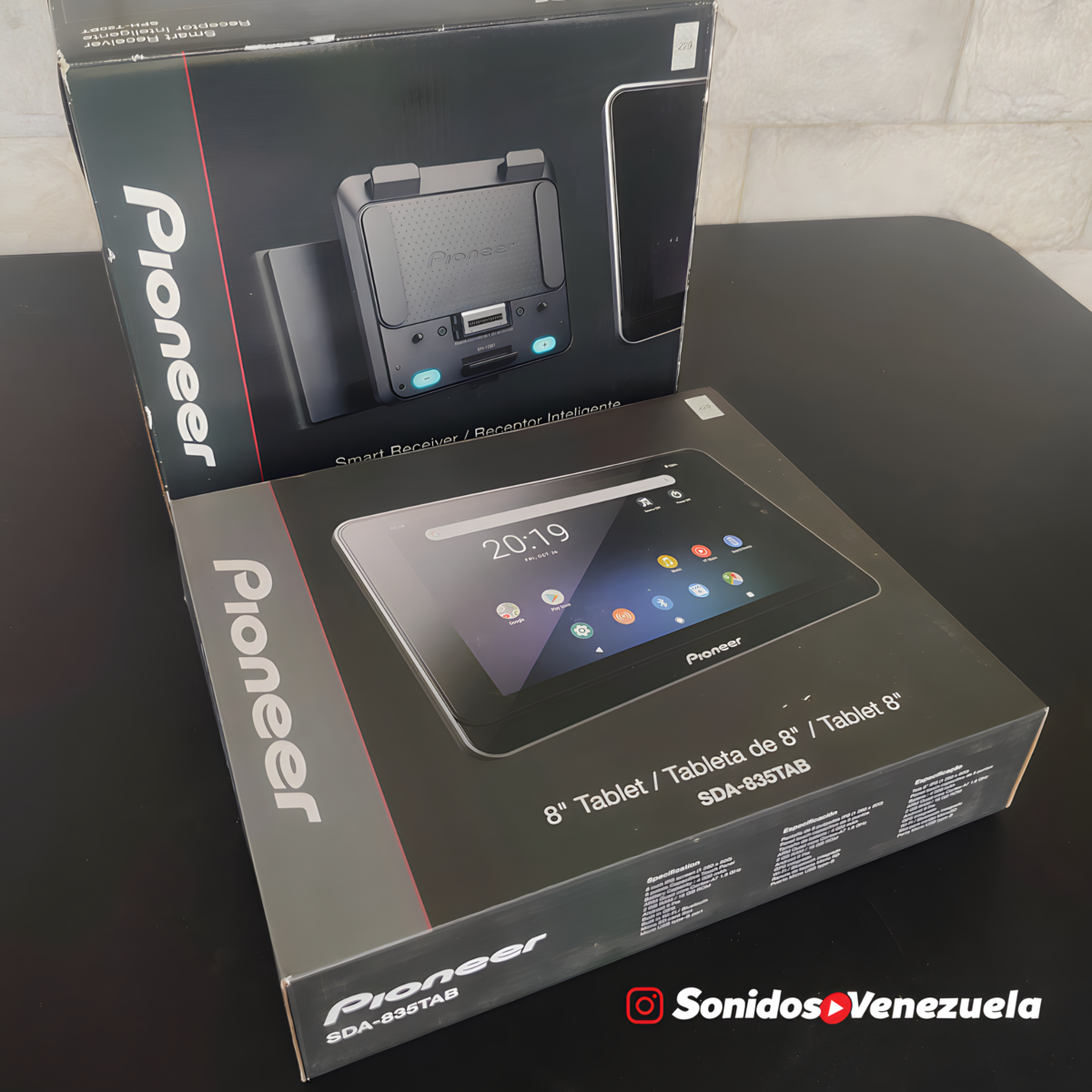 Pantalla Pioneer 2 DIN SDA-835TAB / SPH-T20BT Tipo Flotante de 8 Pulgadas