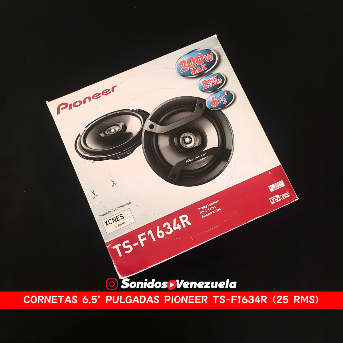 Cornetas 6,5″ Pioneer TS-F1634R de 25 RMS / 4 OHM