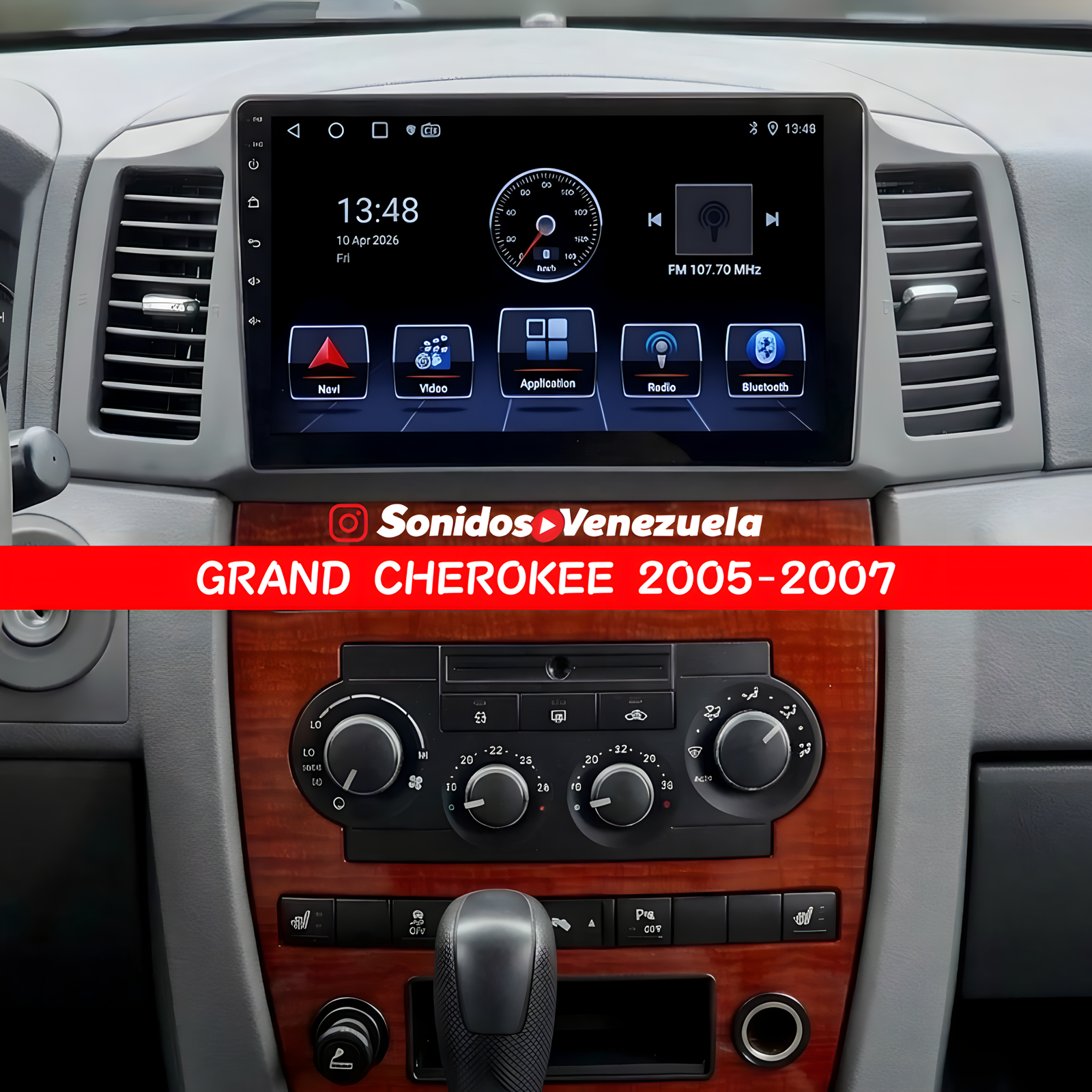 Adaptador 9 Pulgadas Para Jeep Grand Cherokee 2005-2007 - Image 2