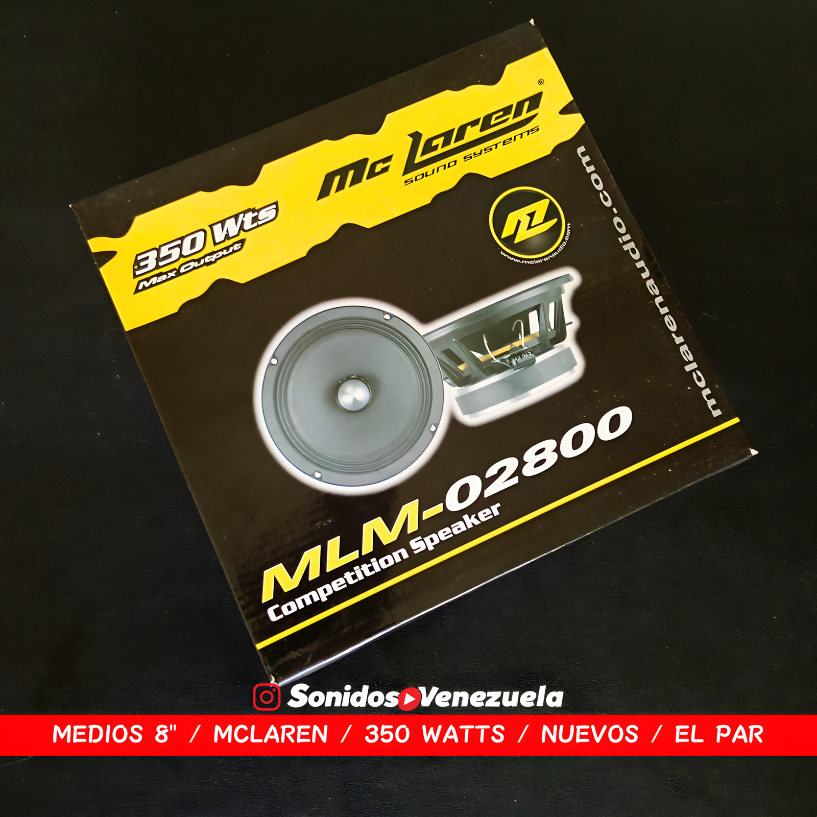Medios 8âł Mc Laren MLM-02800 de 350 Watts (4 OHM)