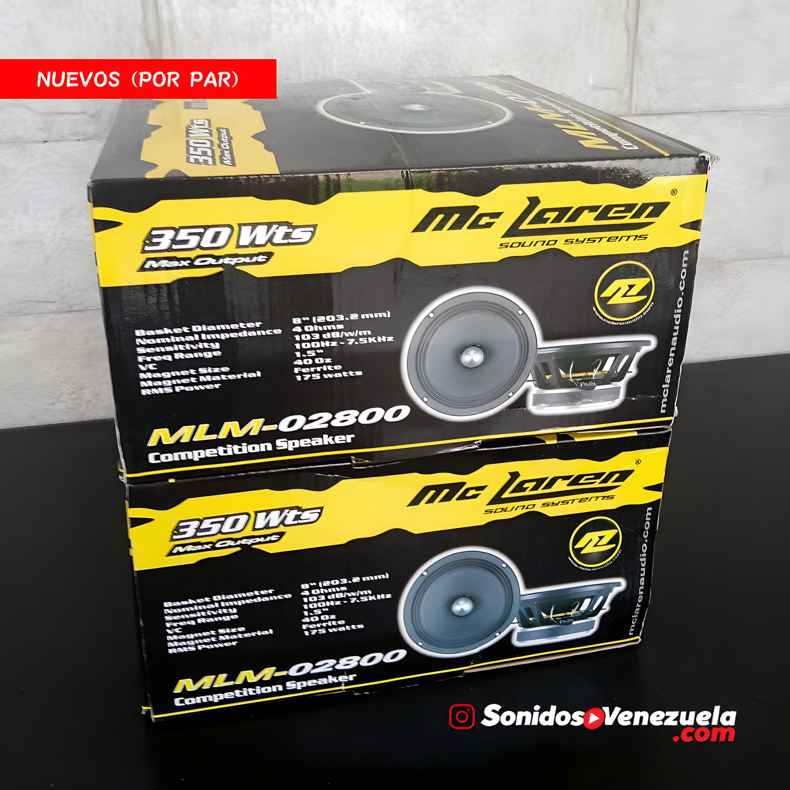Medios 8″ Mc Laren MLM-02800 de 350 Watts (4 OHM) - Image 5