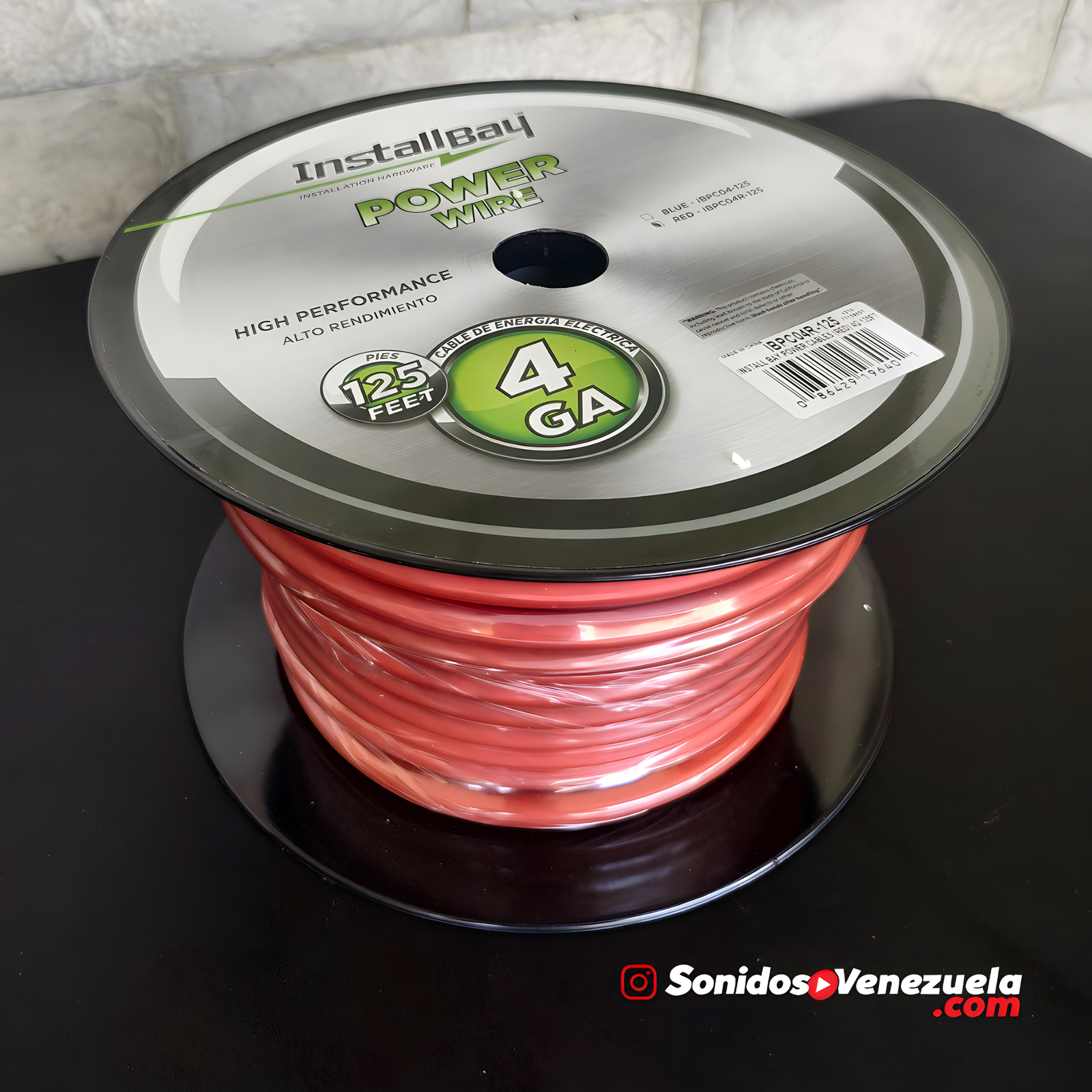 Rollo de Cable InstallBay IBPC04R-125 de 38 Metros (Rojo) - Image 3