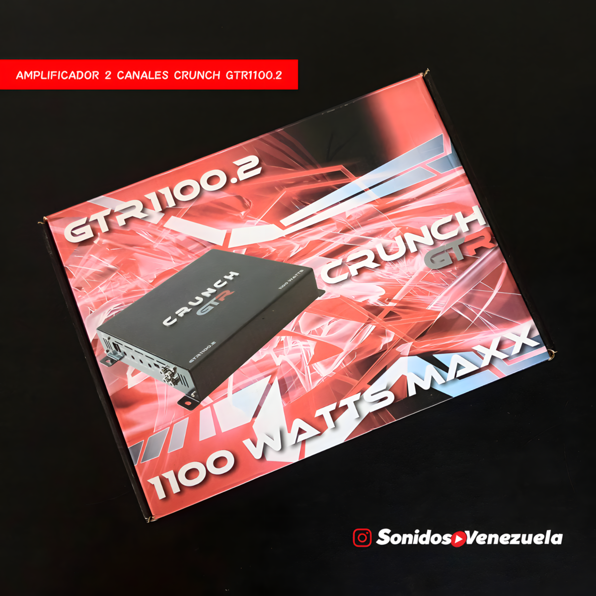 Amplificador 2 Canales Crunch GTR1100.2