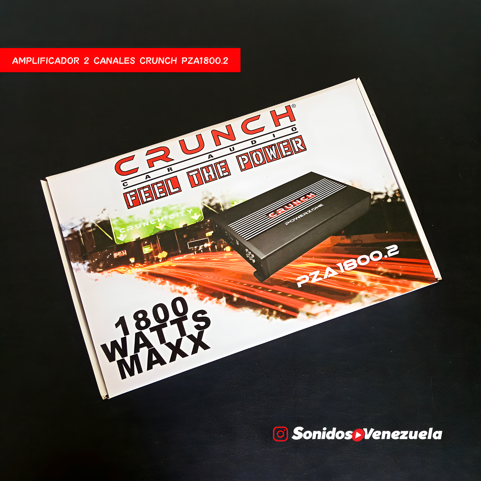 Amplificador 2 Canales Crucnh PZA1800.2