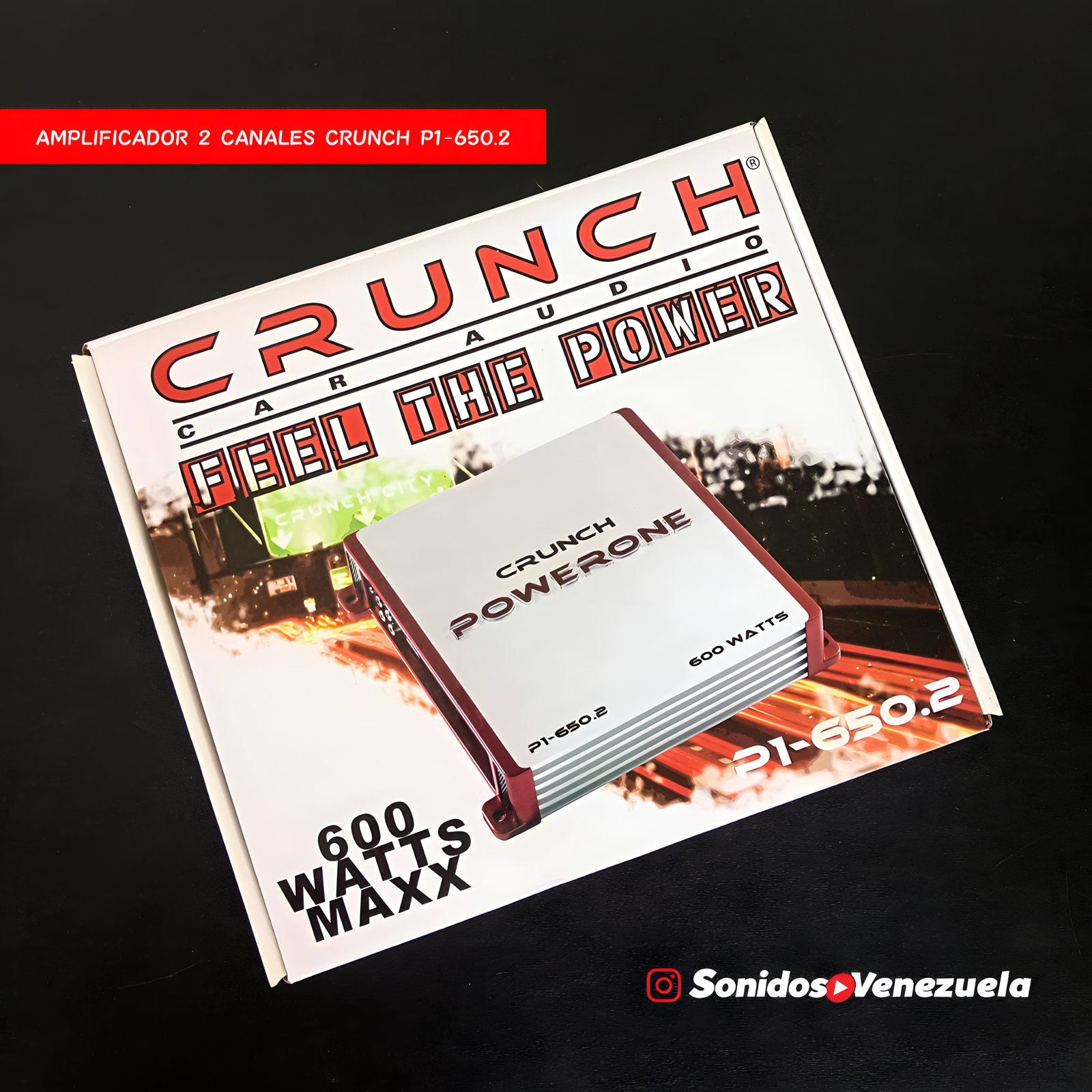 Amplificador 2 Canales Crunch P1-650.2